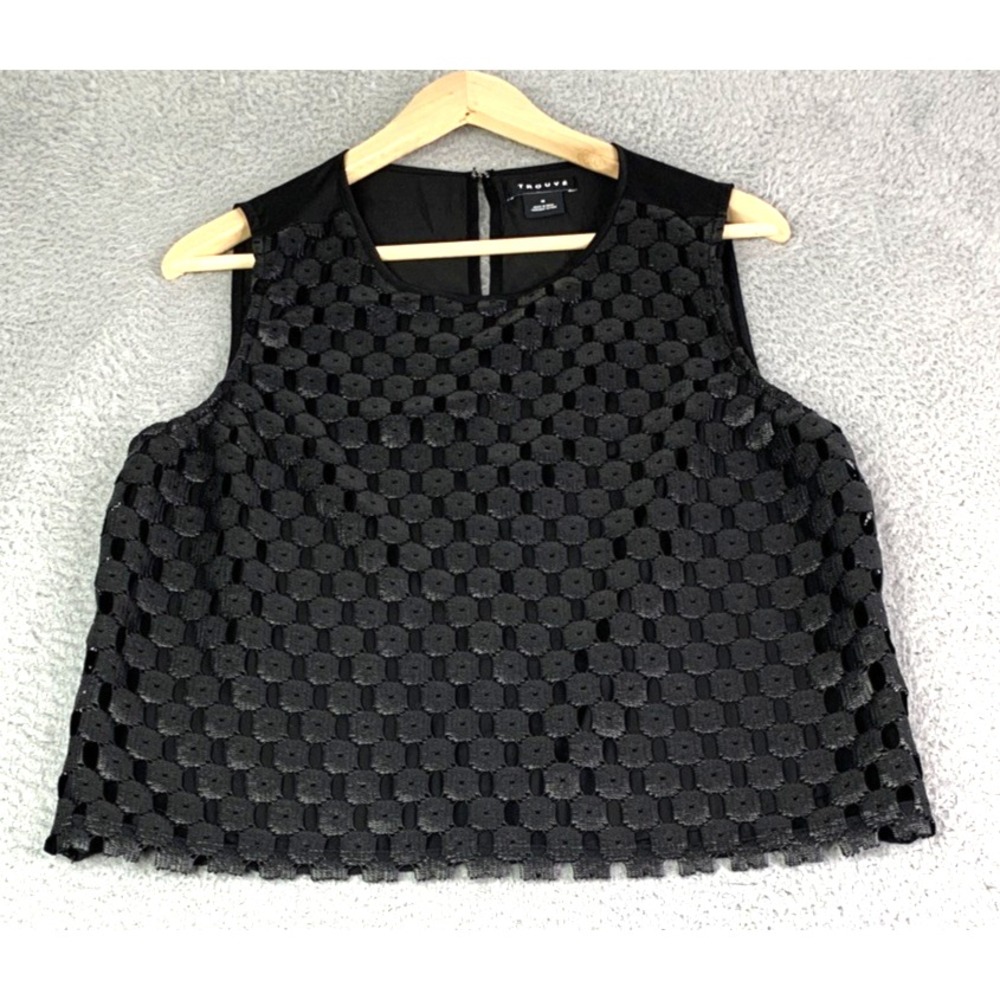 Trouvé Top Womens Size Medium Black Sleeveless Casual Vacation Summer Party Top